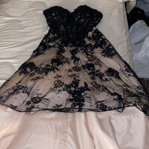 Hi-Low corset style gorgeous lace prom dress!!